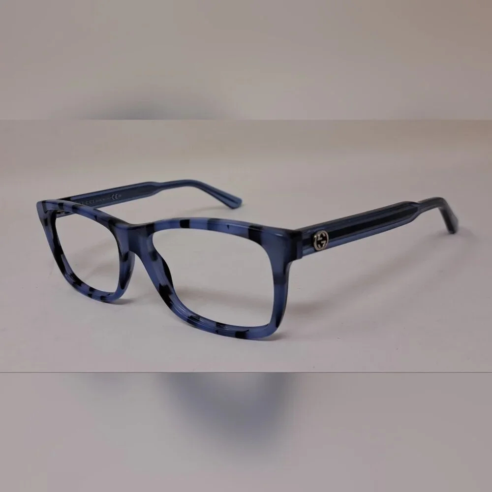 Gucci Eye Glasses Frames Blue Black Italy Square GG 3765 YV5 53mm 53-15-140